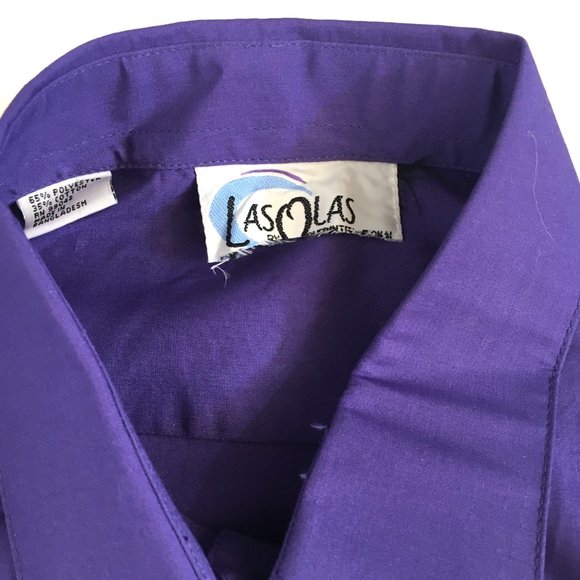 Las Olas Purple Red Hat Society LS Button Down Shirt - Picture 8 of 12